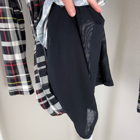 Alice + Olivia Delora Turtleneck Mini Dress in Freedom Plaid Black New Size 10 - Picture 12 of 15